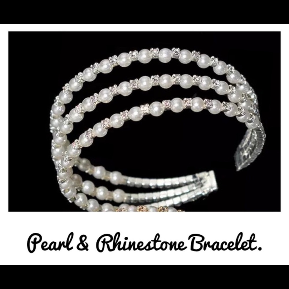 Faux Pearl Cuff Bracelet